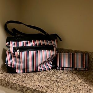 BMW Breast Cancer Awareness Multicolor Tote Handbag with Wallet